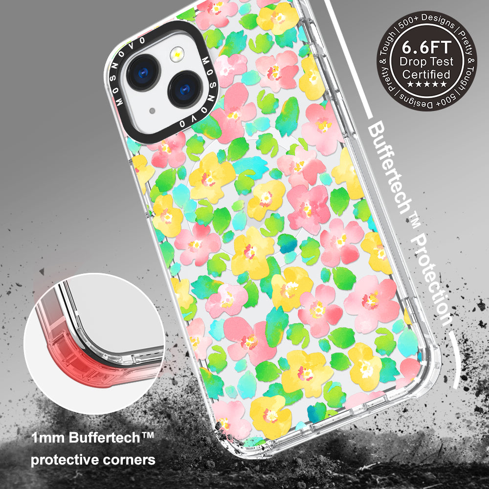 Floral Print Phone Case - iPhone 13 Case - MOSNOVO