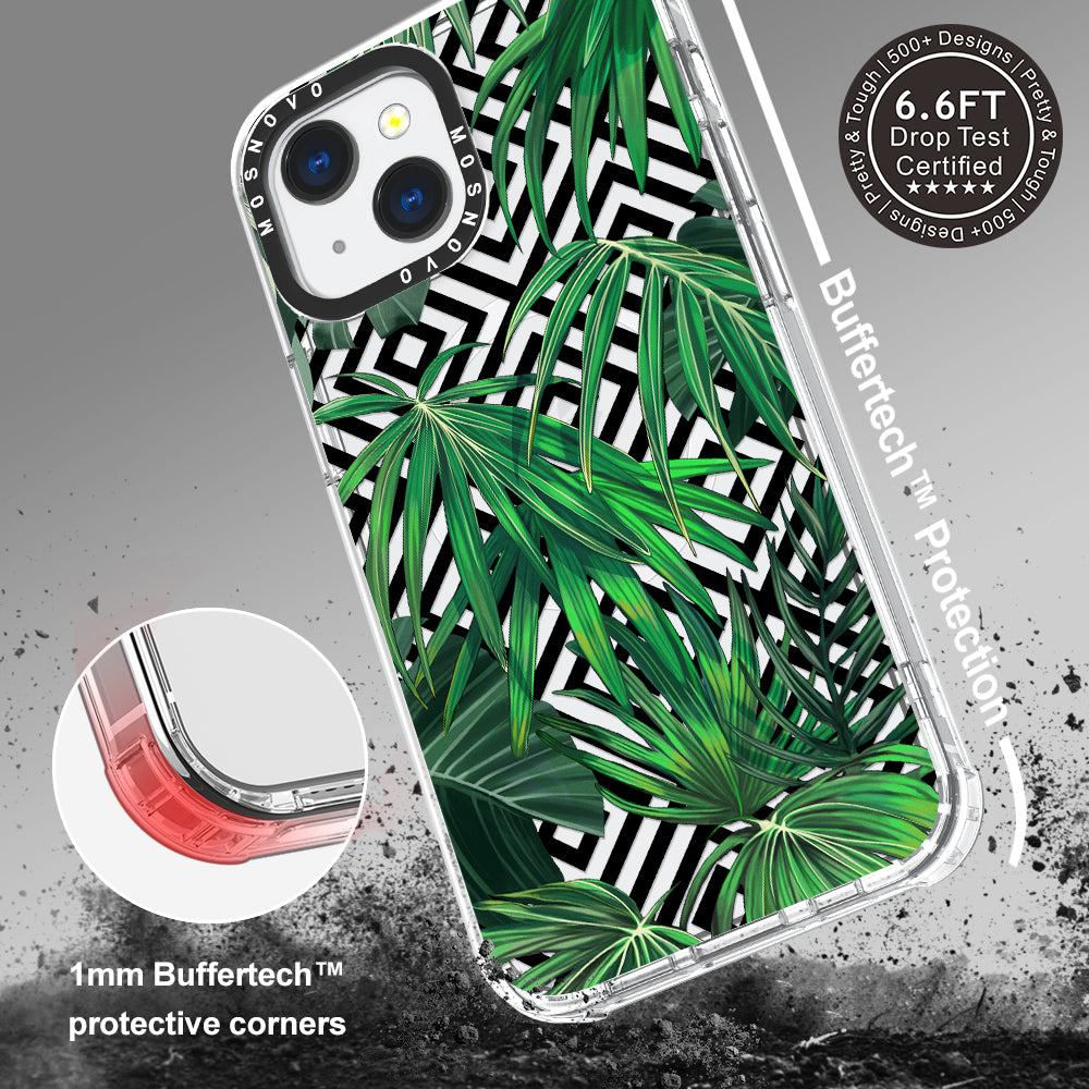 Areca Palm Pattern Phone Case - iPhone 13 Case - MOSNOVO