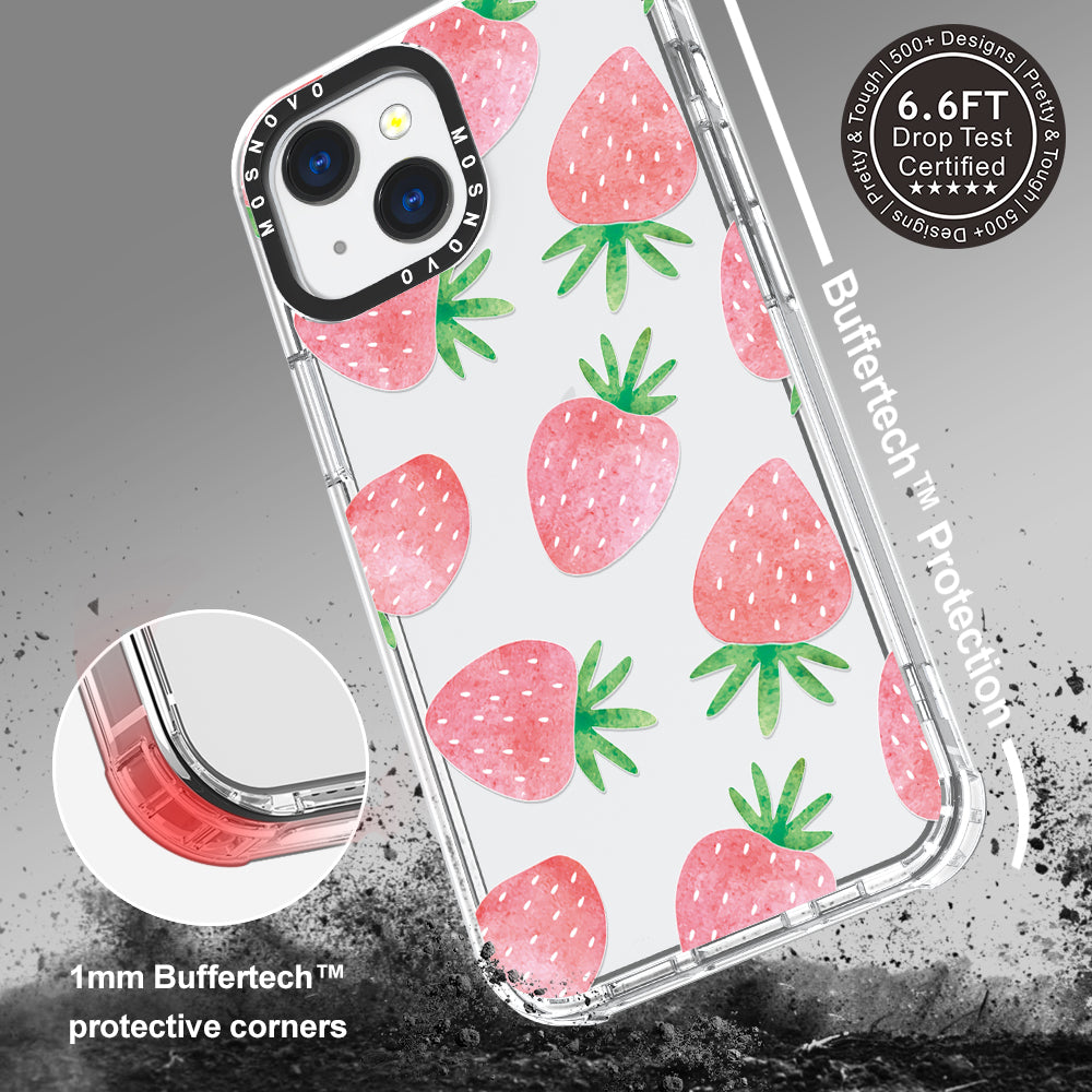 Pastel Strawberry Phone Case - iPhone 13 Case - MOSNOVO