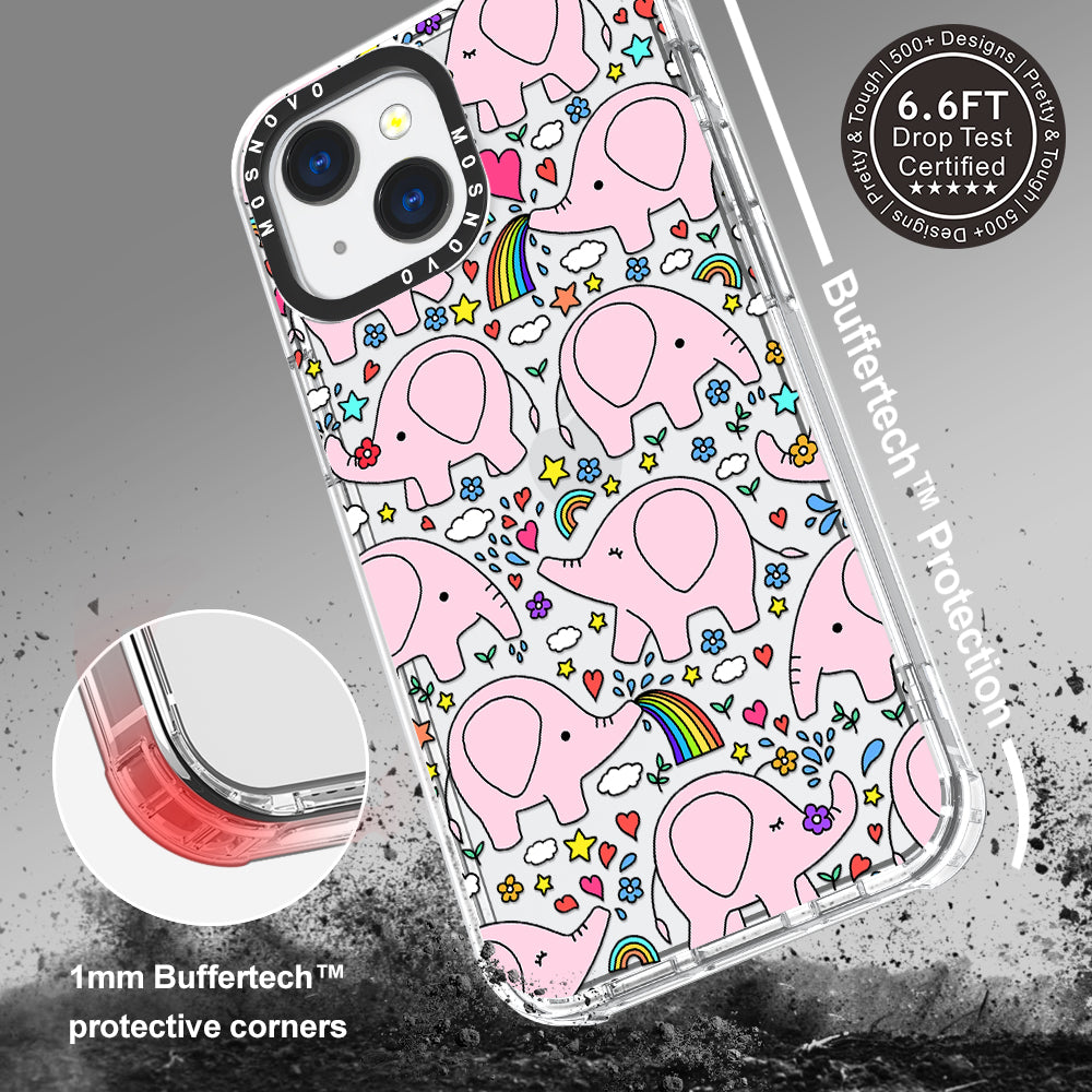 Pink Elephant Phone Case - iPhone 13 Case - MOSNOVO