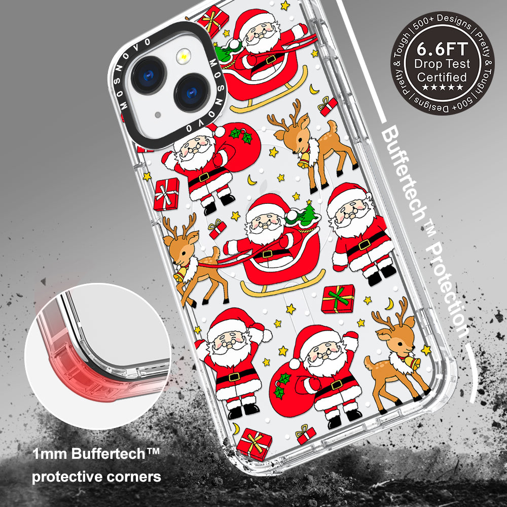 Cute Santa Claus Deer Phone Case - iPhone 13 Case - MOSNOVO