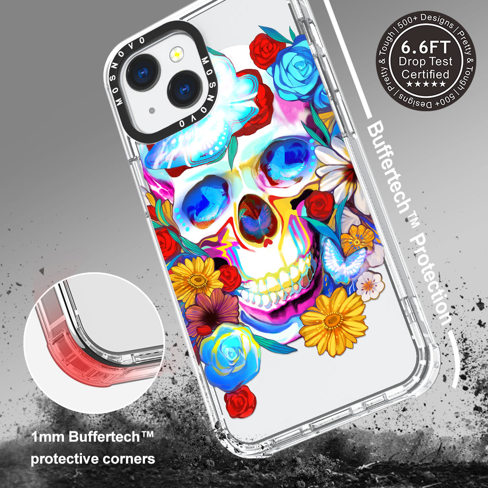 Neon Skull Phone Case - iPhone 13 Case - MOSNOVO