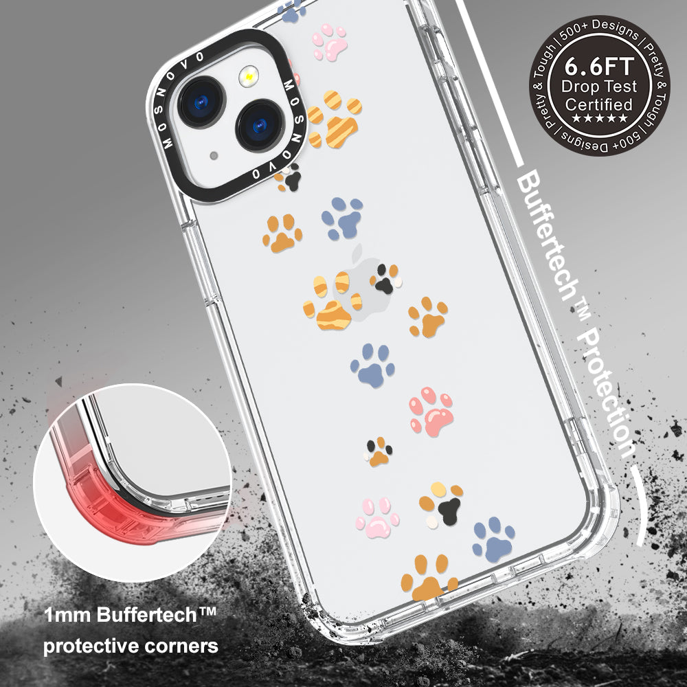 Colorful Paw Phone Case - iPhone 13 Case - MOSNOVO