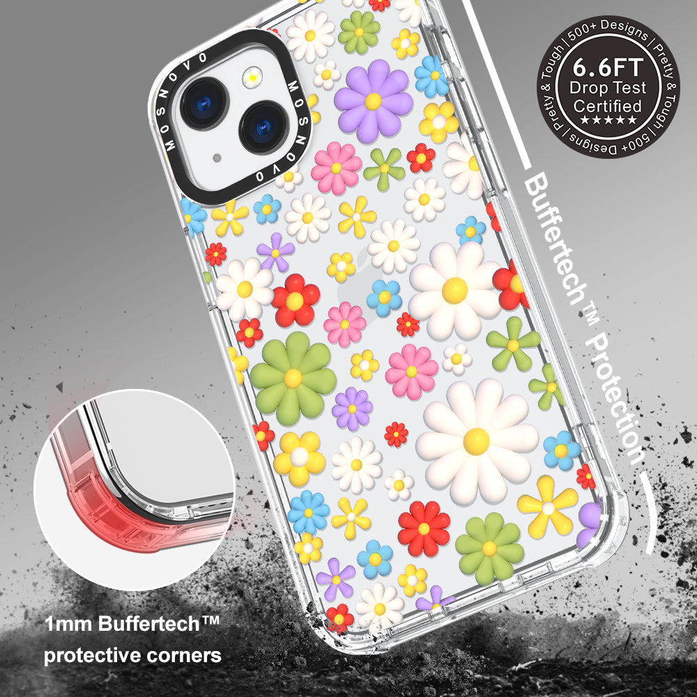 3D Flowers Phone Case - iPhone 13 Case - MOSNOVO