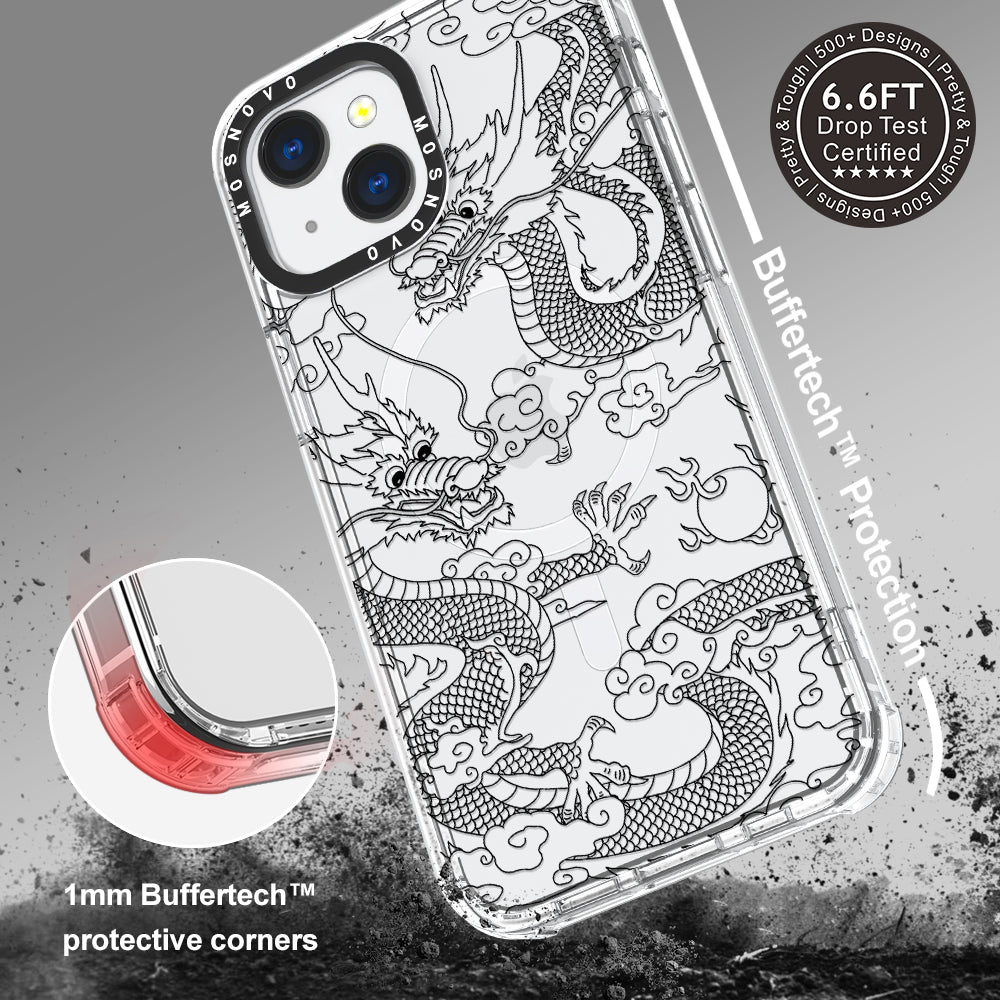 Black Dragon Phone Case - iPhone 13 Case - MOSNOVO