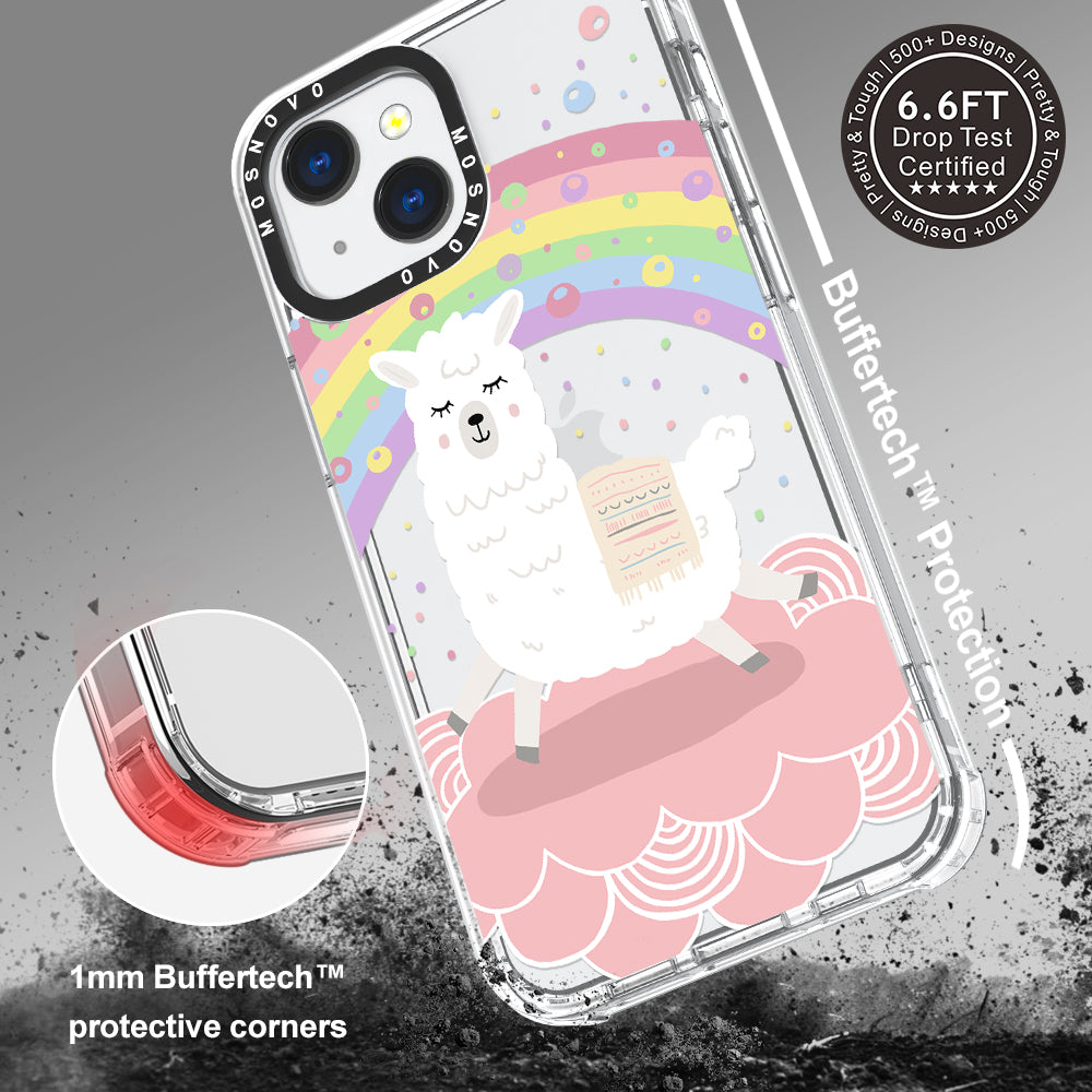 Rainbow Alpaca Phone Case - iPhone 13 Case - MOSNOVO