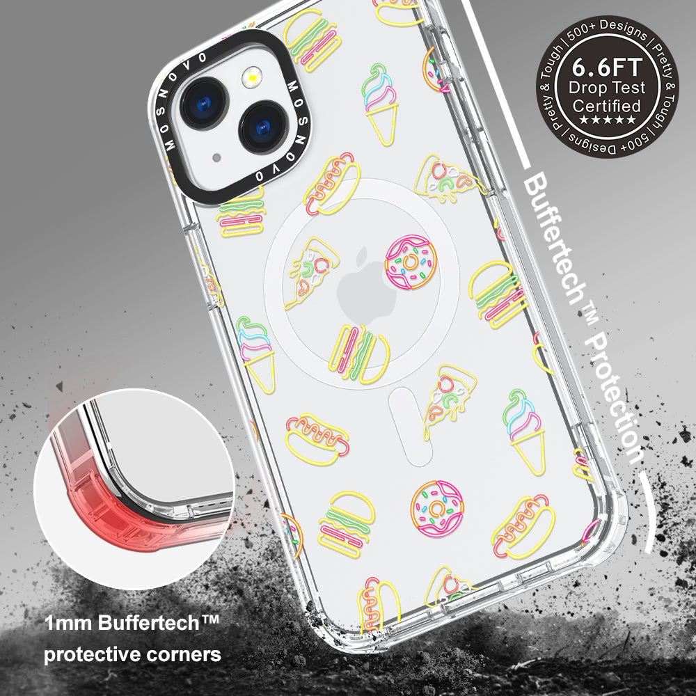 Neon Burgers Phone Case - iPhone 13 Case - MOSNOVO