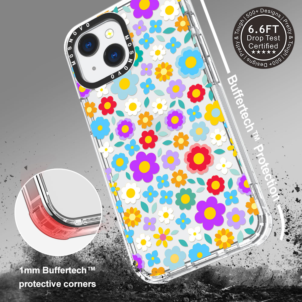 Retro Flower Phone Case - iPhone 13 Case - MOSNOVO