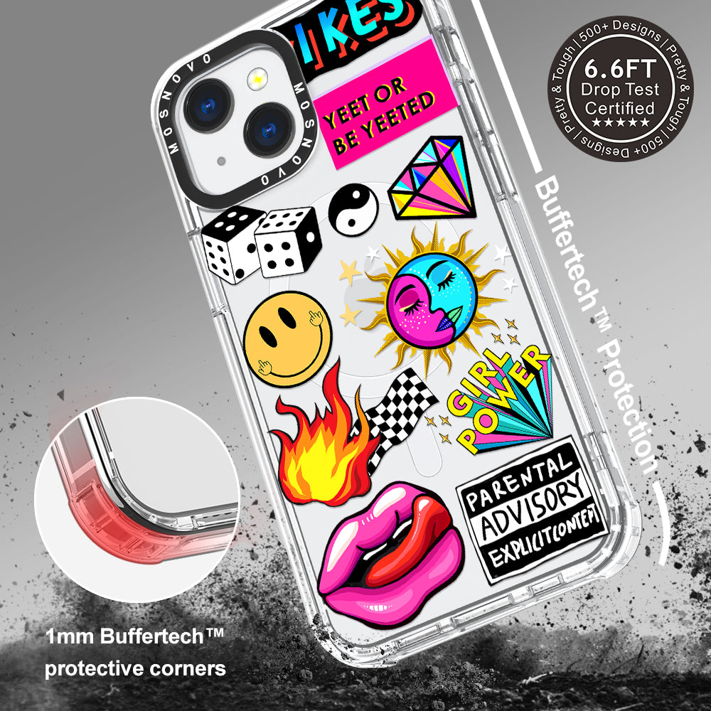 Funky Stickers Phone Case - iPhone 13 Case - MOSNOVO