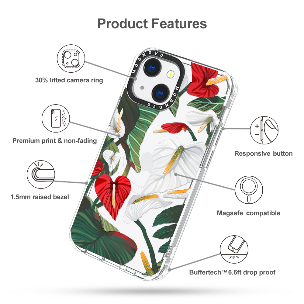 Anthurium Phone Case - iPhone 13 Case - MOSNOVO