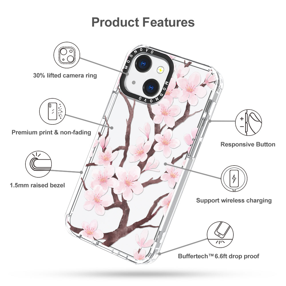 Cherry Blossom Flower Phone Case - iPhone 13 Case - MOSNOVO