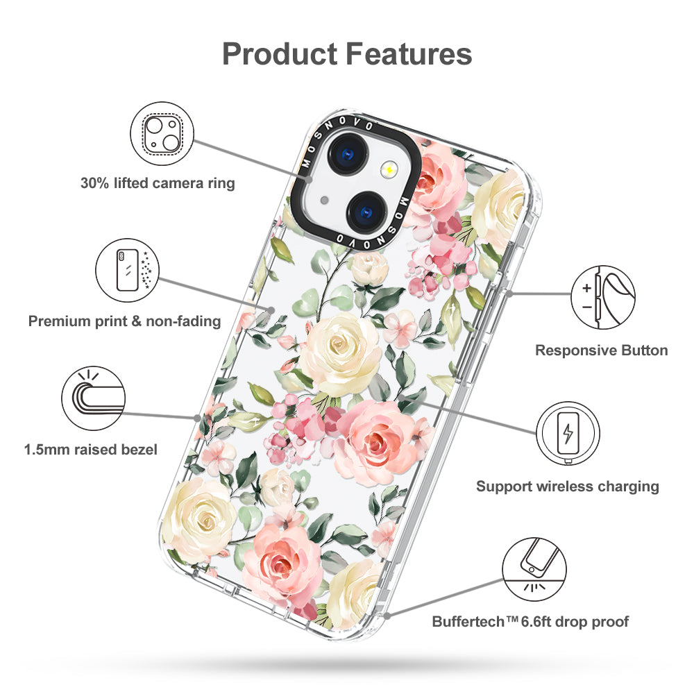 Watercolor Flower Floral Phone Case - iPhone 13 Case - MOSNOVO