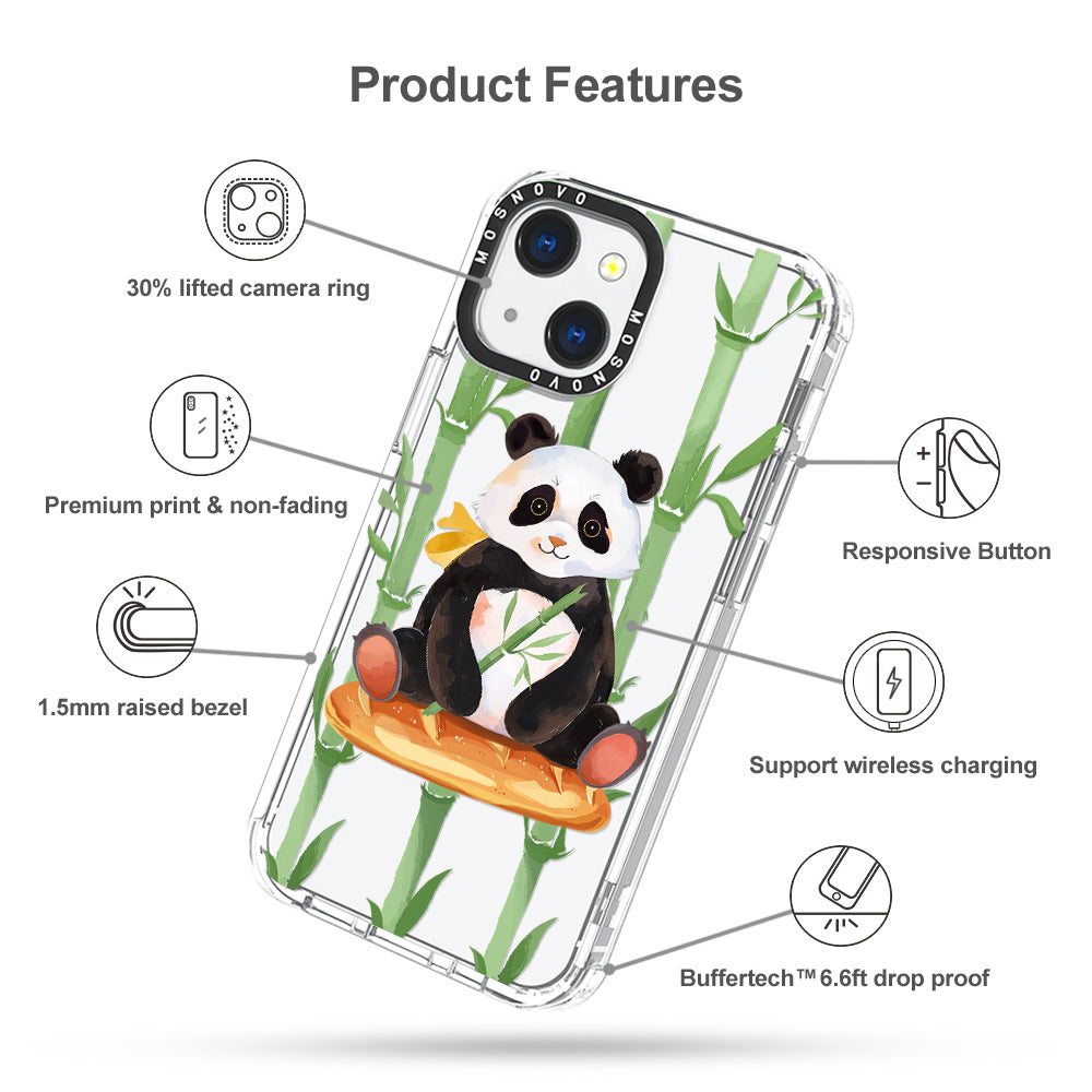 Bamboo Panda Phone Case - iPhone 13 Case - MOSNOVO