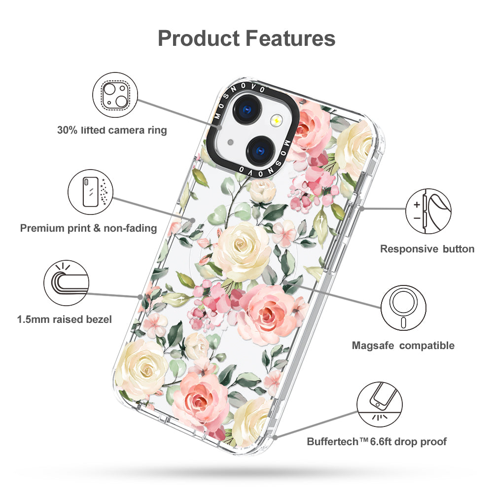 Watercolor Flower Floral Phone Case - iPhone 13 Case - MOSNOVO