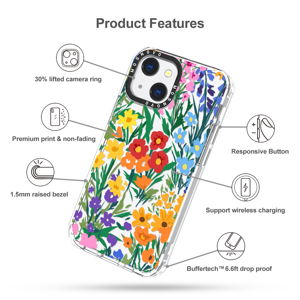 Spring Botanical Flower Floral Phone Case - iPhone 13 Case - MOSNOVO