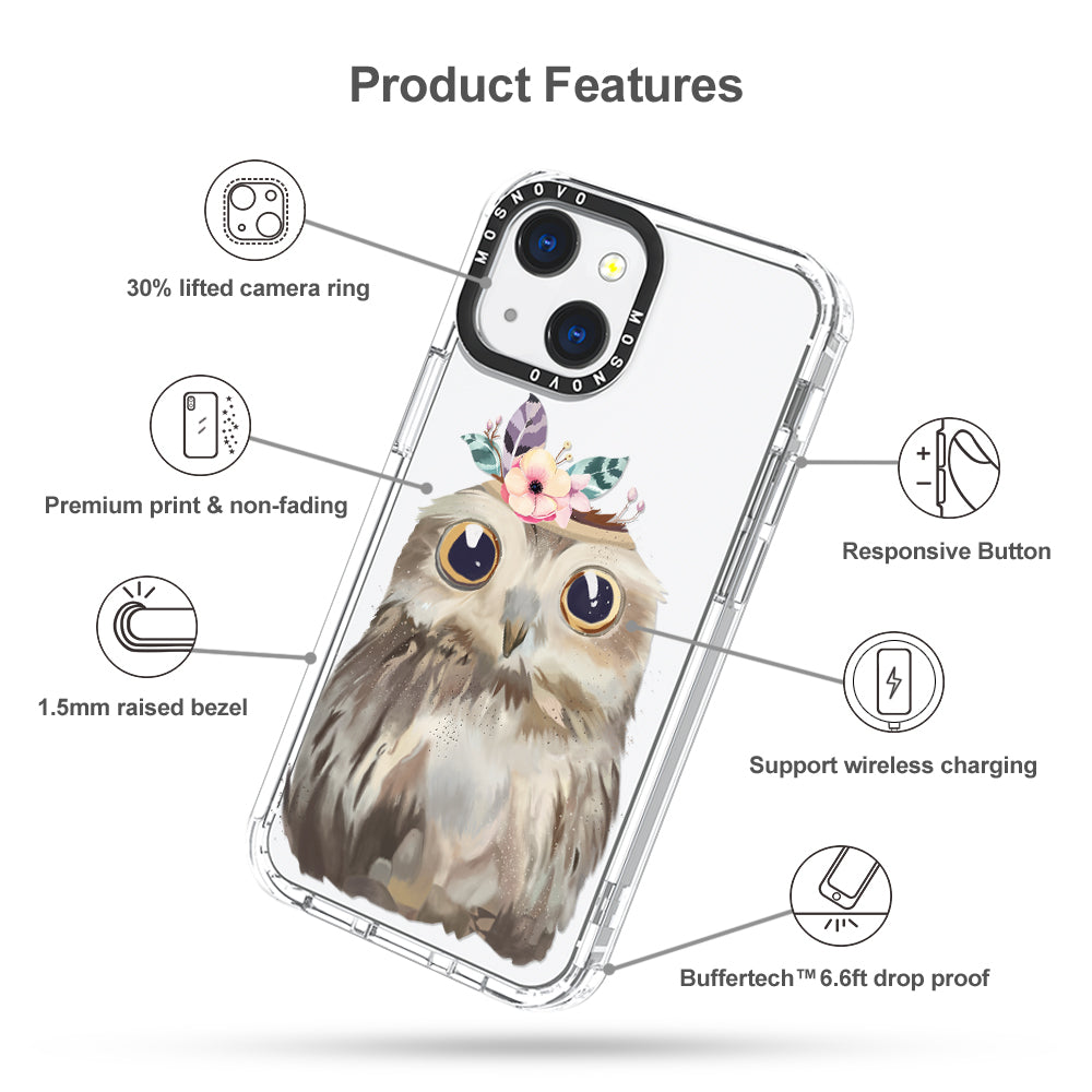 Cute Owl Phone Case - iPhone 13 Case - MOSNOVO