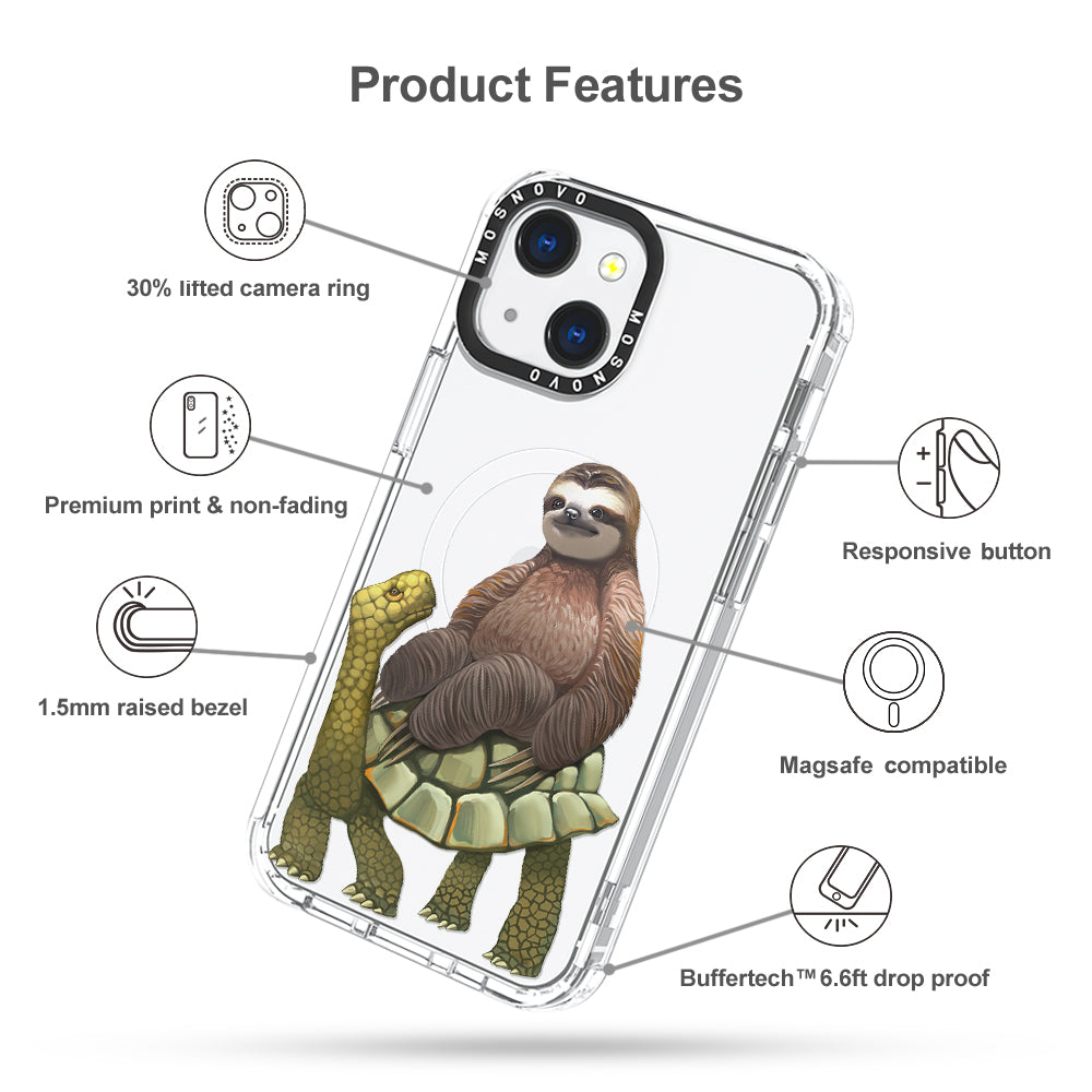 Sloth Turtle Phone Case - iPhone 13 Case - MOSNOVO