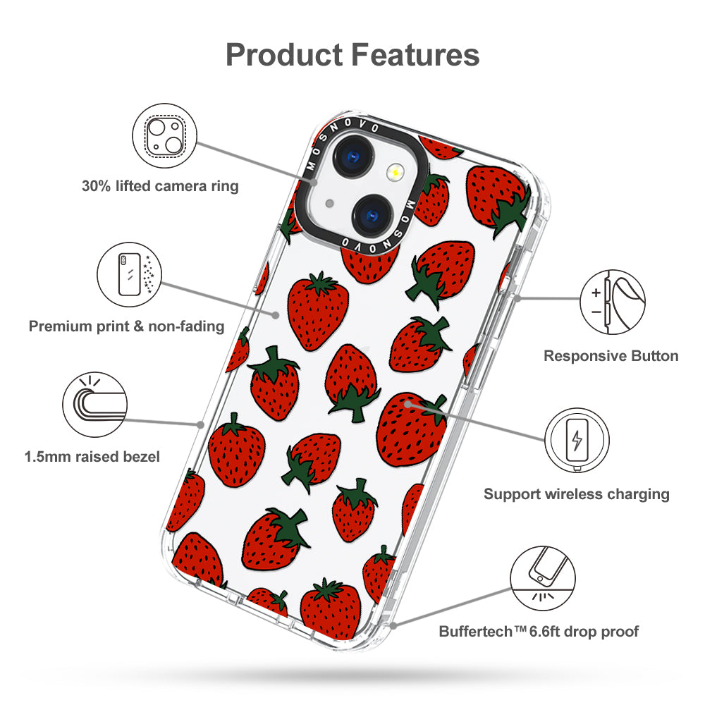 Red Strawberry Phone Case - iPhone 13 Case - MOSNOVO