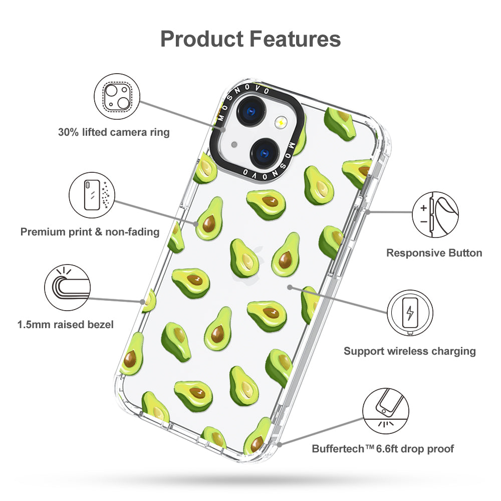 Fleshy Avocado Phone Case - iPhone 13 Case - MOSNOVO