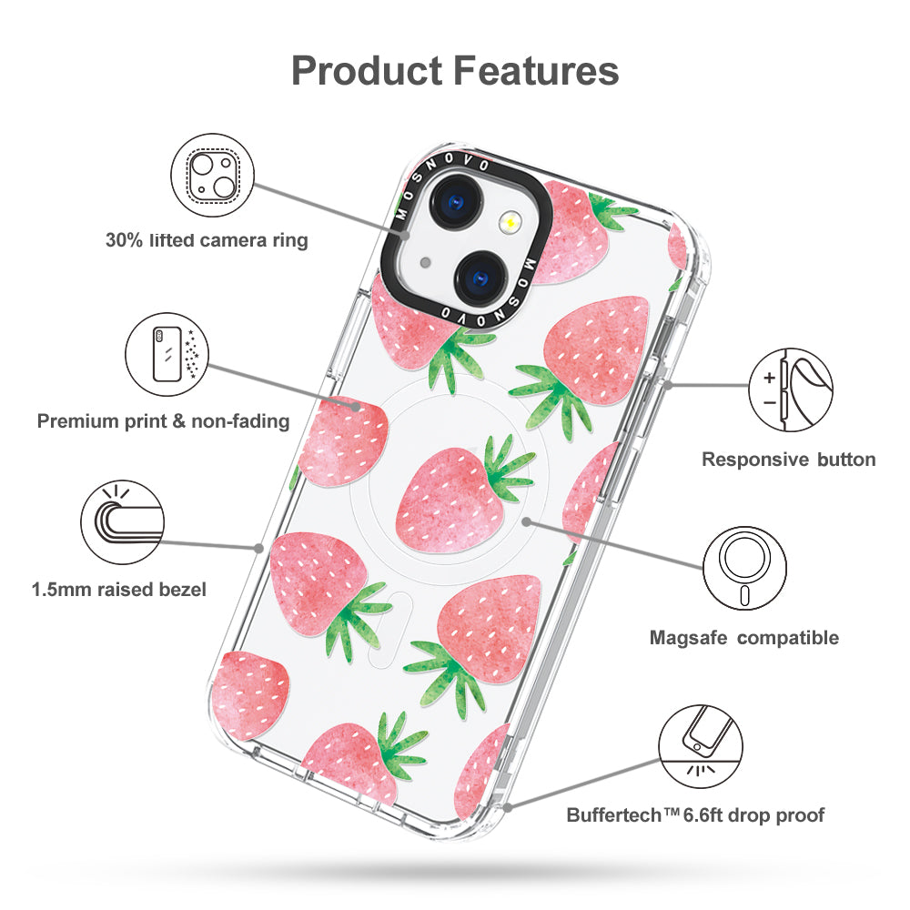 Pastel Strawberry Phone Case - iPhone 13 Case - MOSNOVO