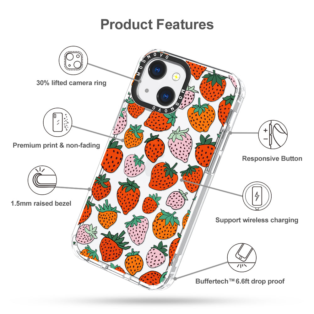 Cute Strawberry Phone Case - iPhone 13 Case - MOSNOVO