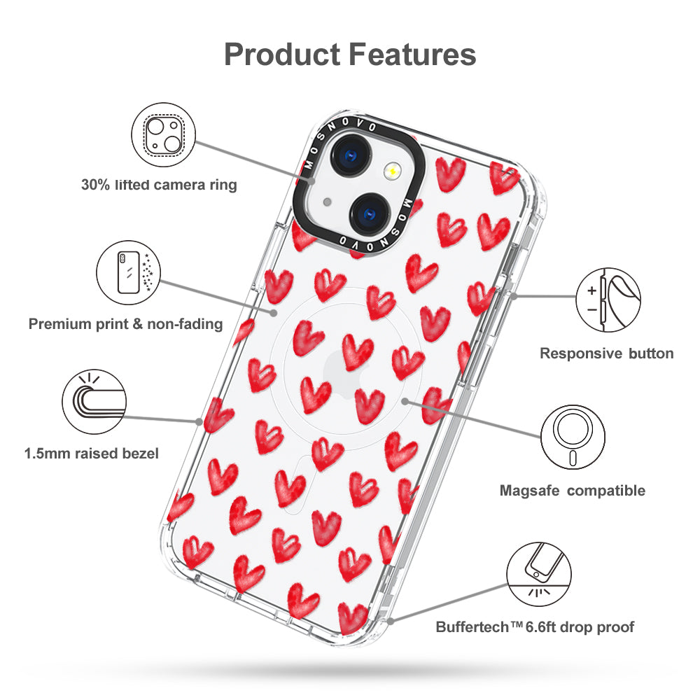 Cute Little Hearts Phone Case - iPhone 13 Case - MOSNOVO