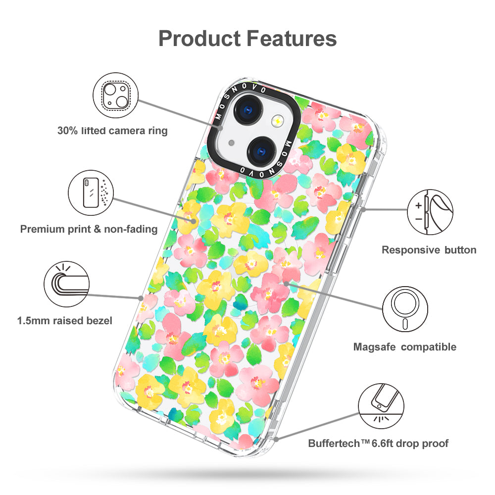 Floral Print Phone Case - iPhone 13 Case - MOSNOVO