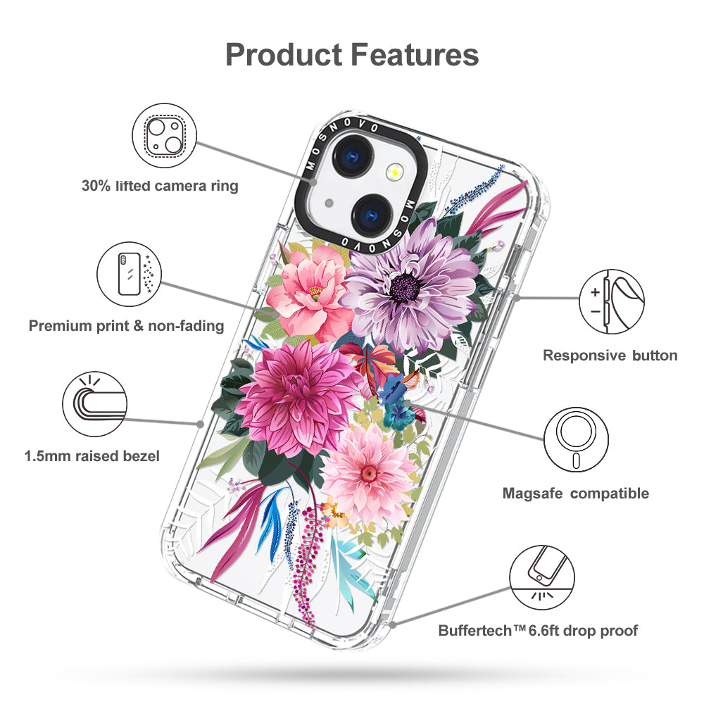 Dahlia Bloom Phone Case - iPhone 13 Case - MOSNOVO