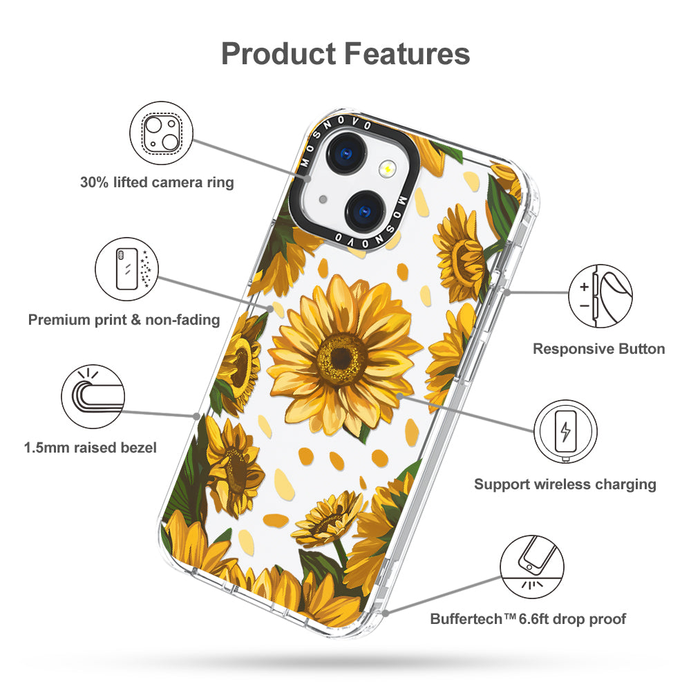 Sunflower Garden Phone Case - iPhone 13 Case - MOSNOVO