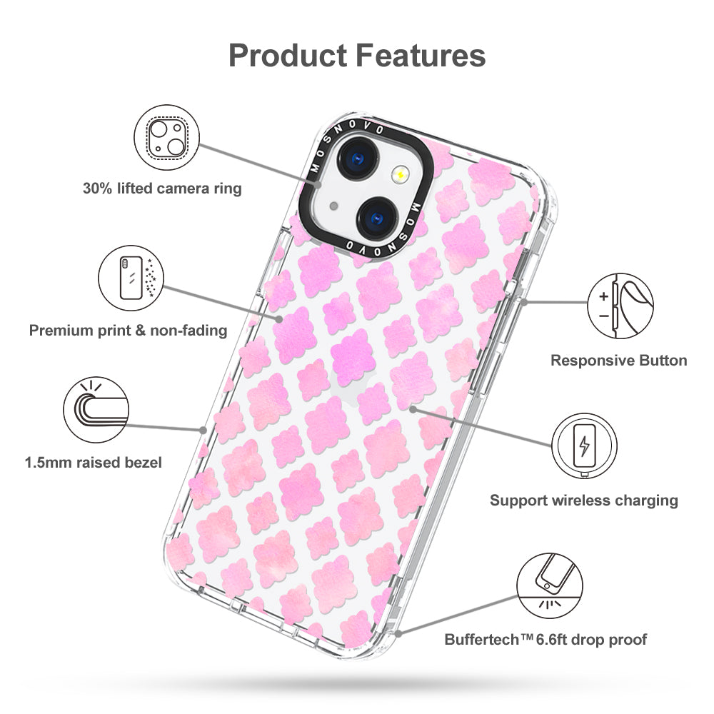 Flower Diamond Pattern Phone Case - iPhone 13 Case - MOSNOVO