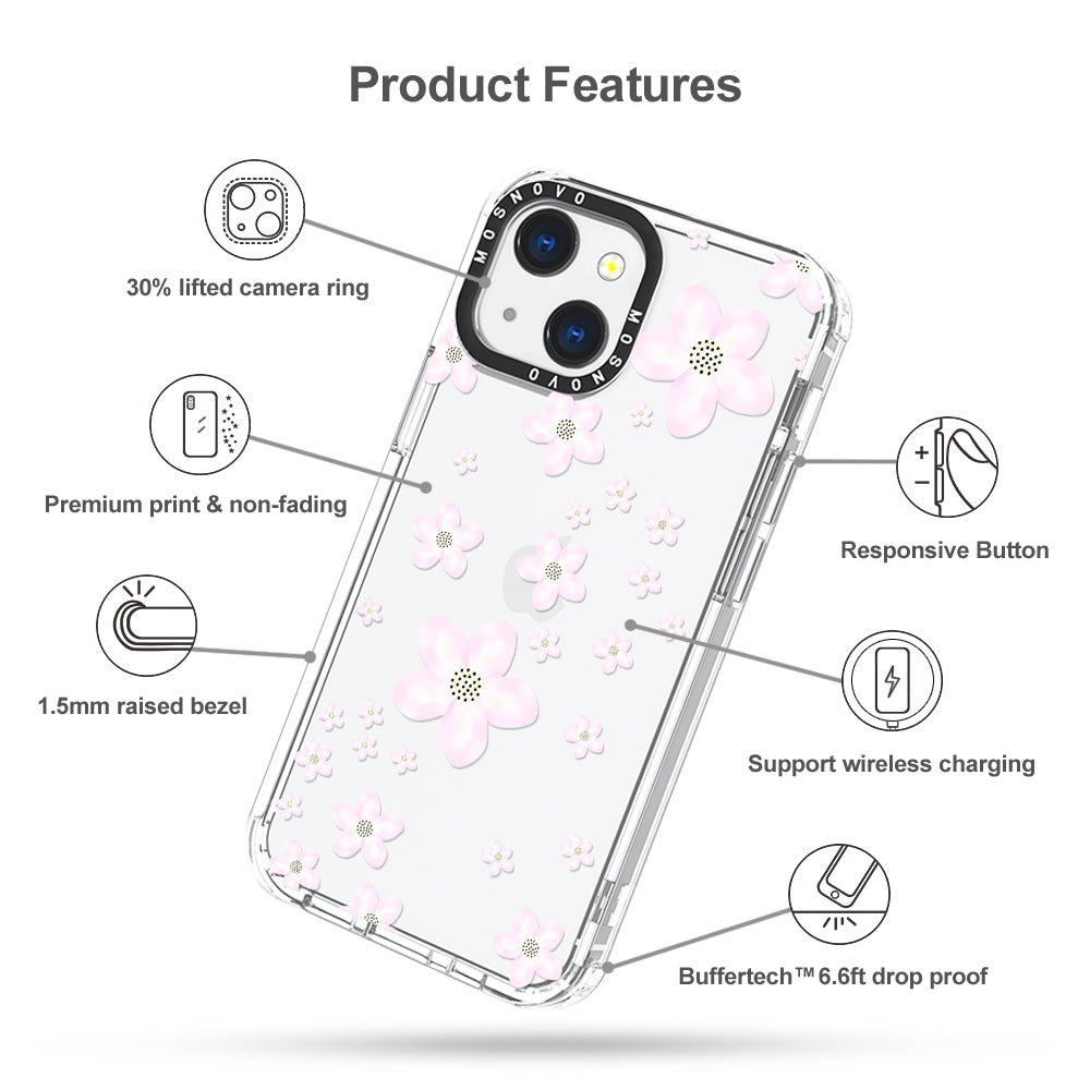 Pink Cherry Blossom Phone Case - iPhone 13 Case - MOSNOVO