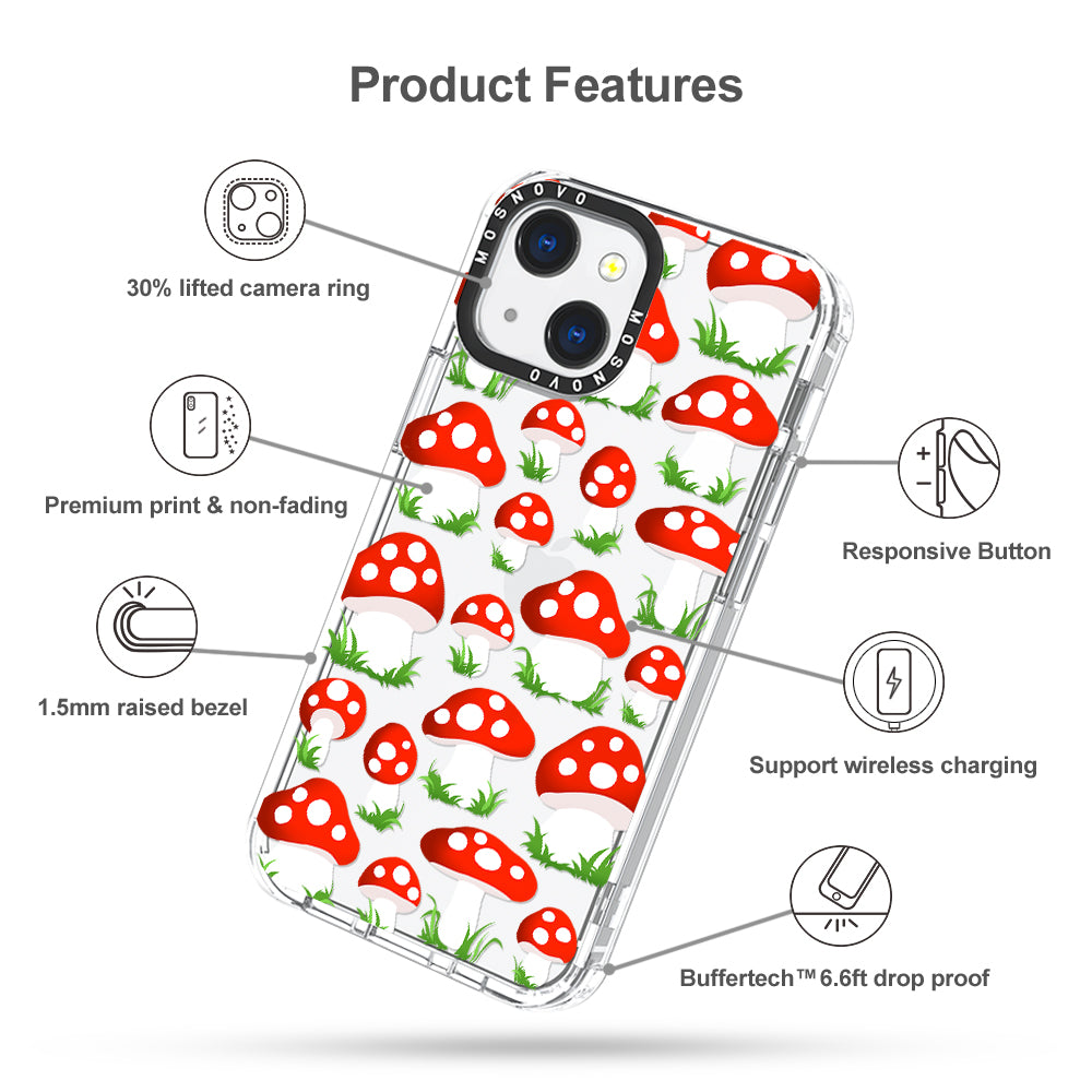 Cute Mushroom Phone Case - iPhone 13 Case - MOSNOVO