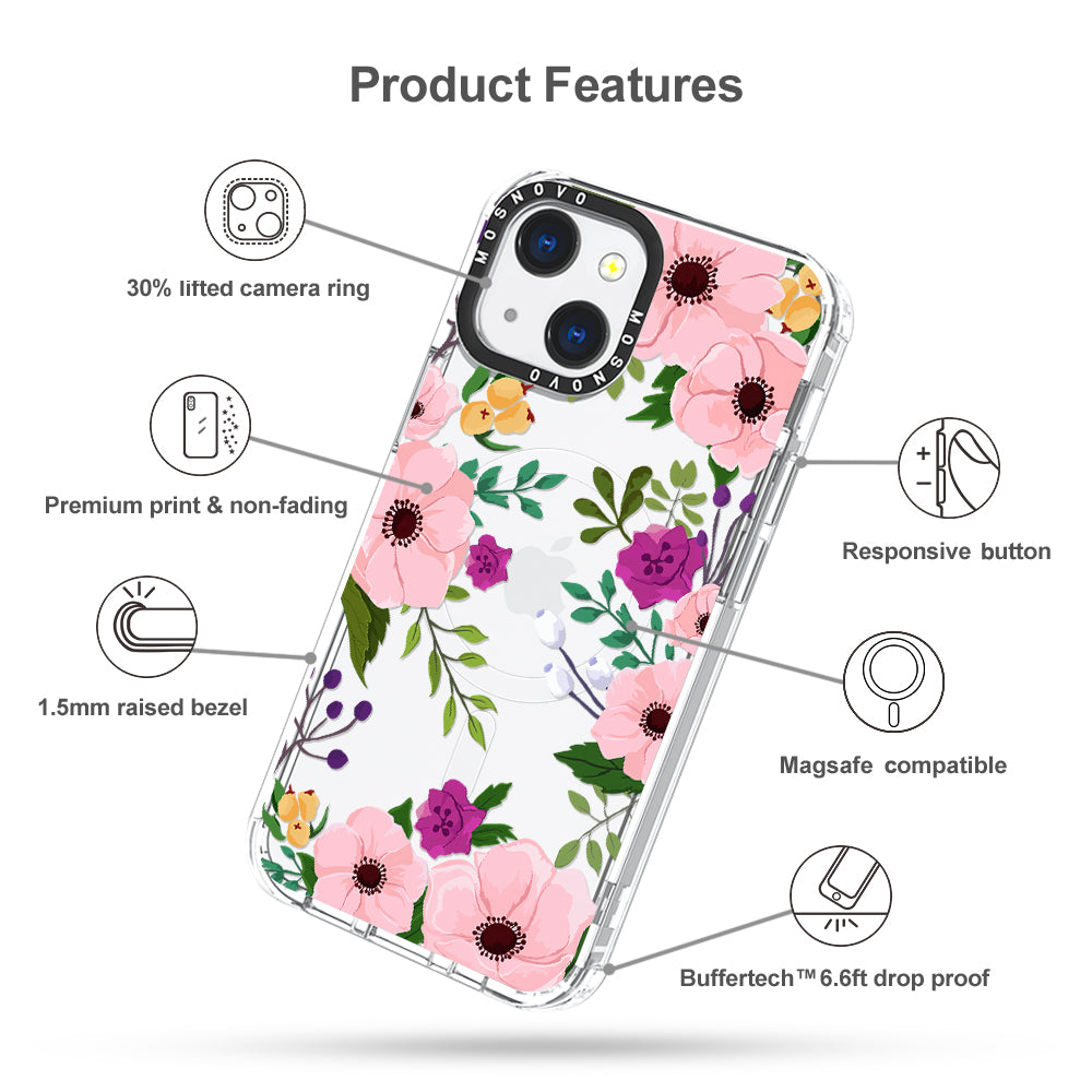 Watercolor Floral Phone Case - iPhone 13 Case - MOSNOVO