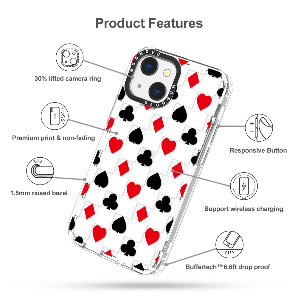 Checker Poker Phone Case - iPhone 13 Case - MOSNOVO