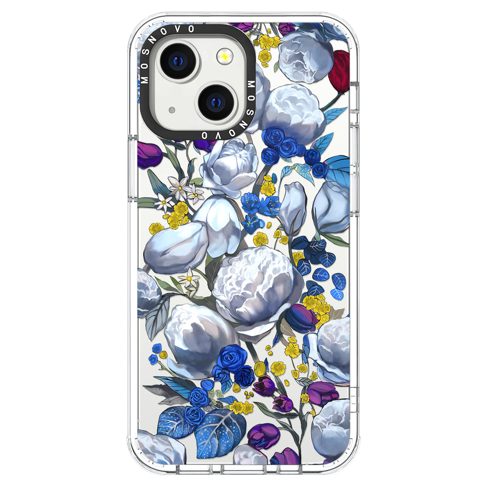 Purple Blue Floral Phone Case - iPhone 13 Case - MOSNOVO