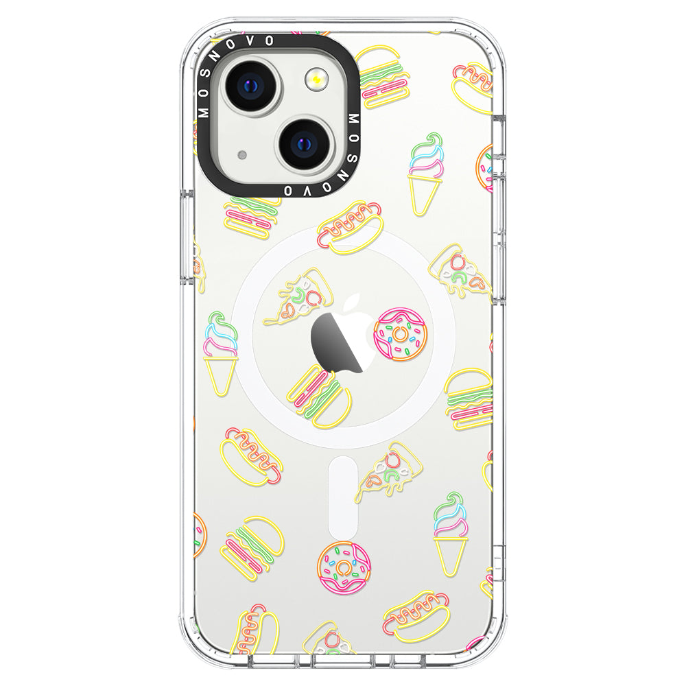 Neon Burgers Phone Case - iPhone 13 Case - MOSNOVO