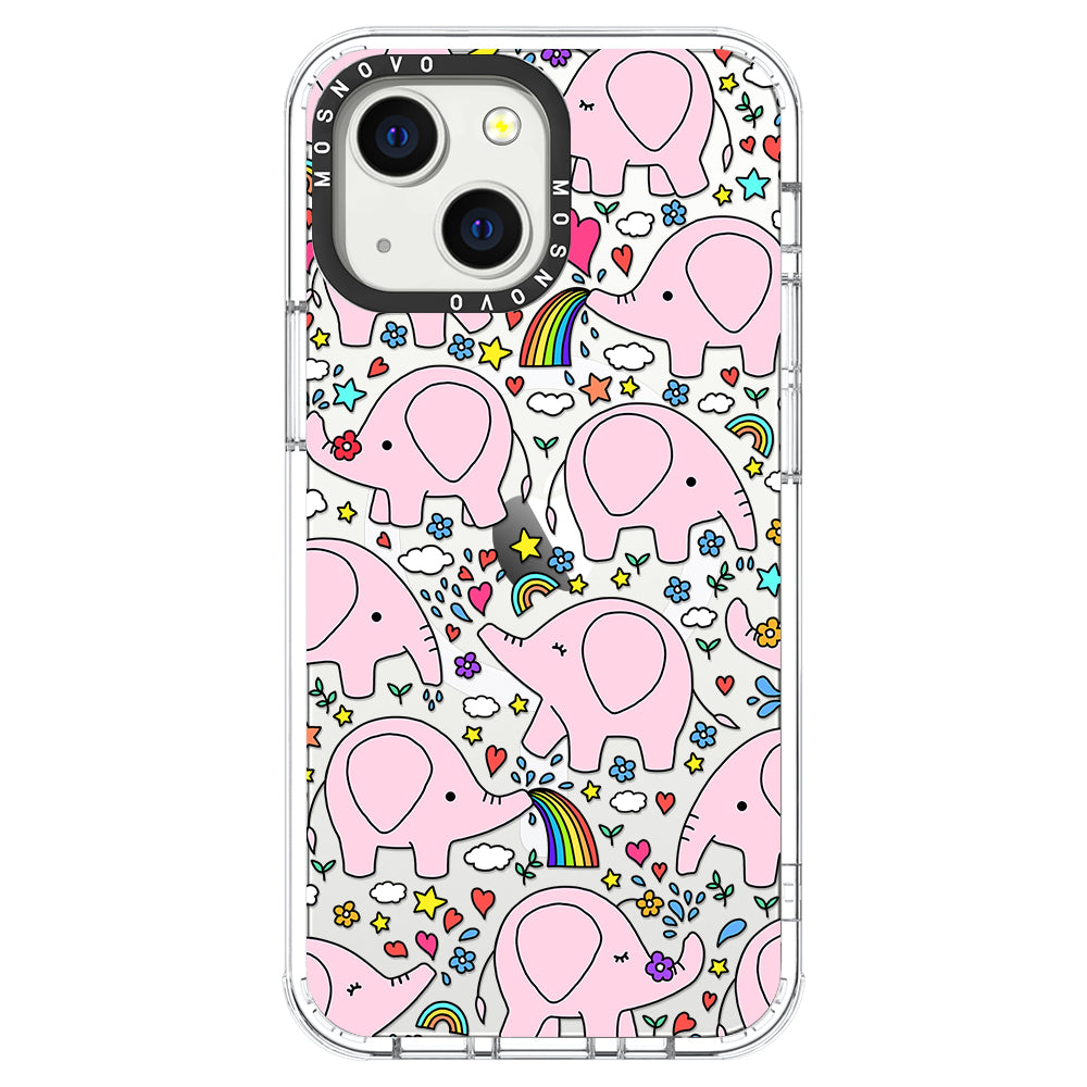 Pink Elephant Phone Case - iPhone 13 Case - MOSNOVO