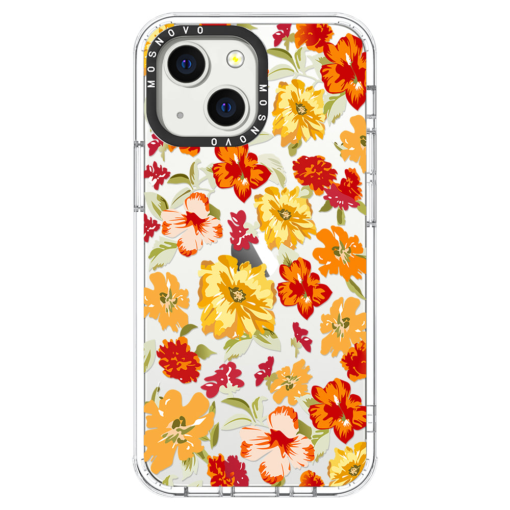 70s Boho Yellow Flower Phone Case - iPhone 13 Case - MOSNOVO