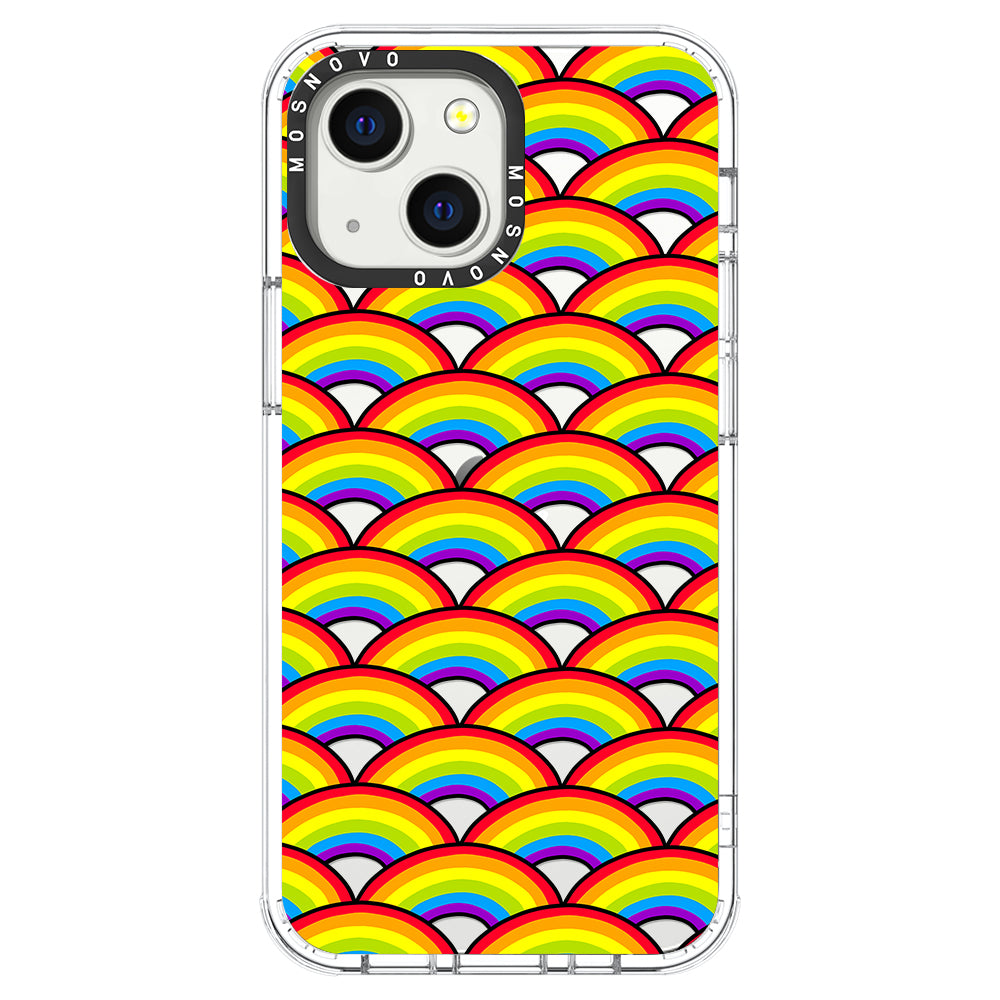 Rainbow Waves Phone Case - iPhone 13 Case - MOSNOVO