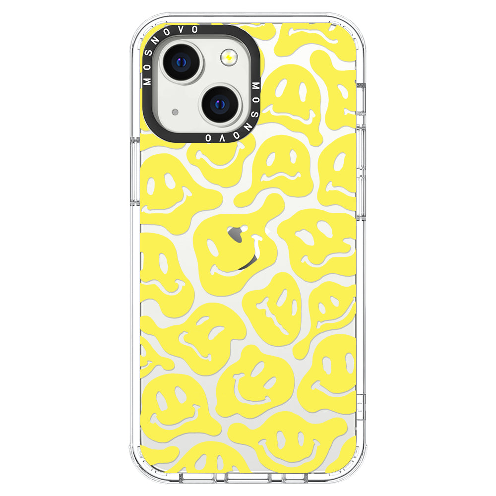 Melted Yellow Smiles Face Phone Case - iPhone 13 Case - MOSNOVO