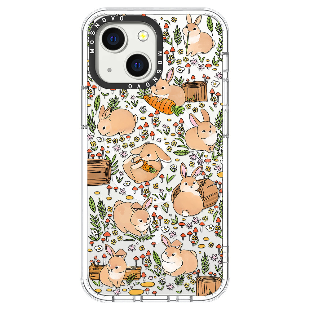 Cute Bunny Garden Phone Case - iPhone 13 Case - MOSNOVO