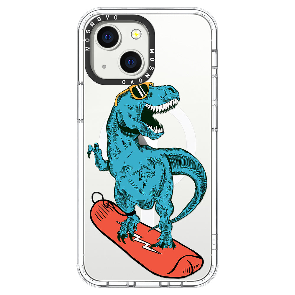 Surfing Dinosaur Phone Case - iPhone 13 Case - MOSNOVO