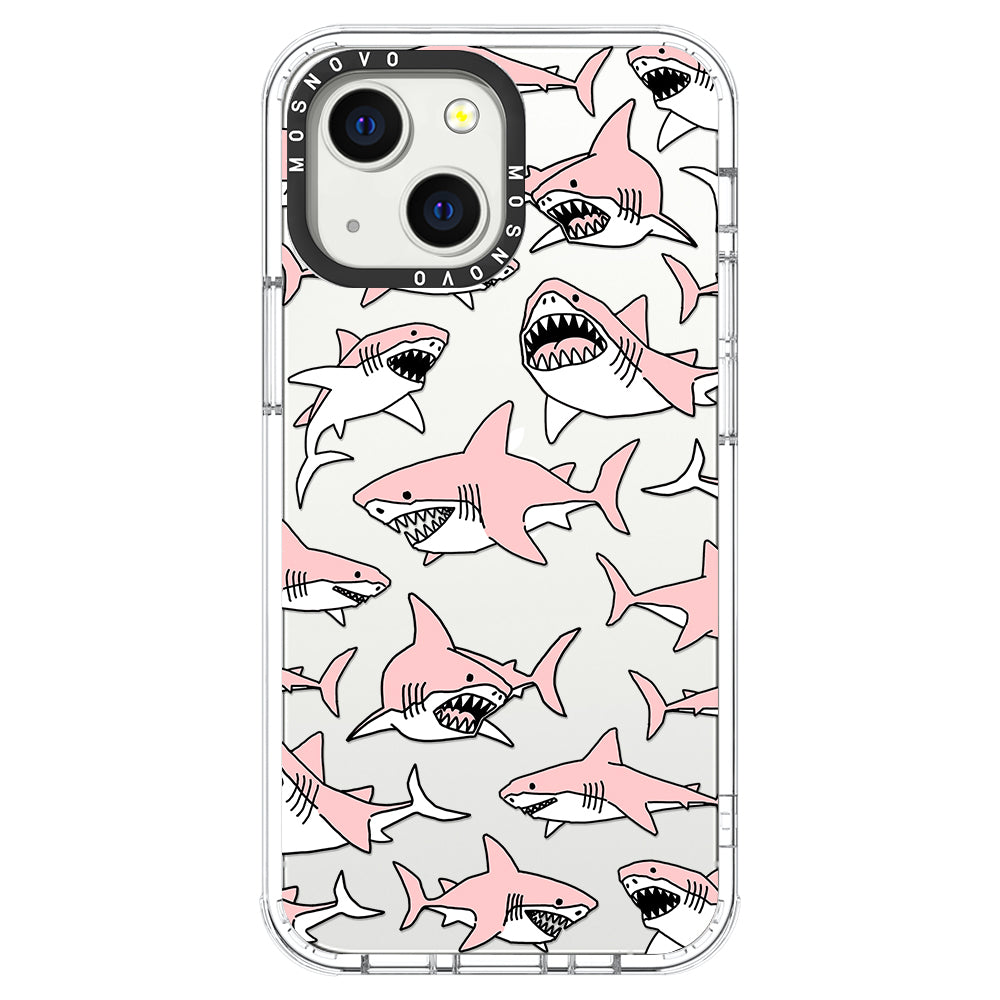 Pink Shark Phone Case - iPhone 13 Case - MOSNOVO