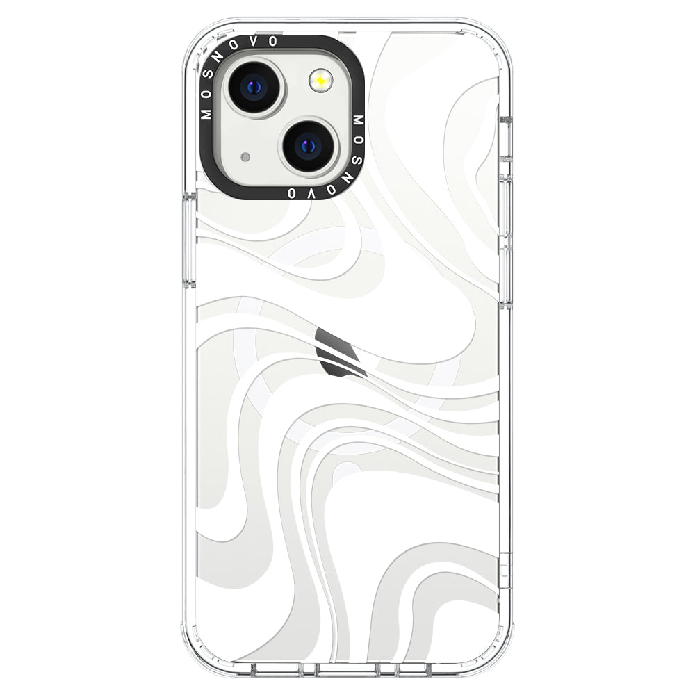 White Swirl Phone Case - iPhone 13 Case