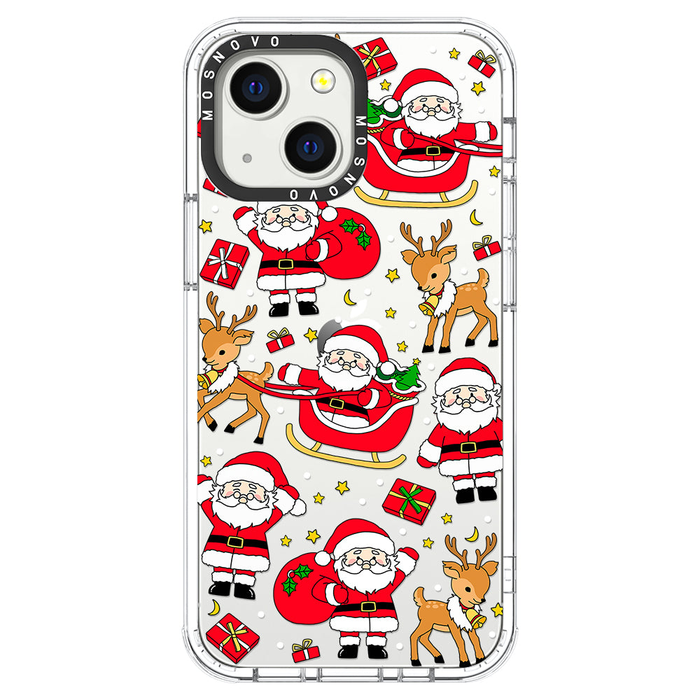 Cute Santa Claus Deer Phone Case - iPhone 13 Case - MOSNOVO