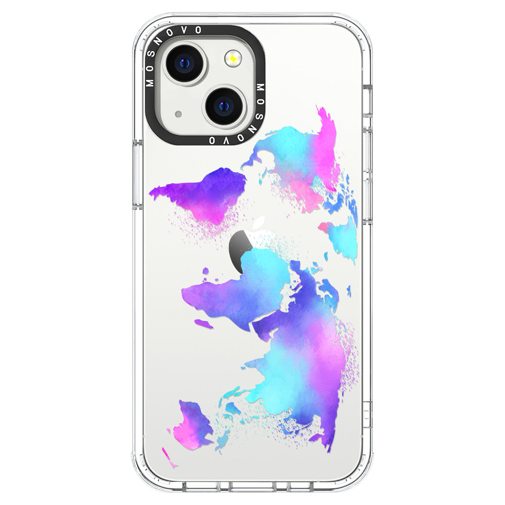 Psychedelic World Map Phone Case - iPhone 13 Case - MOSNOVO