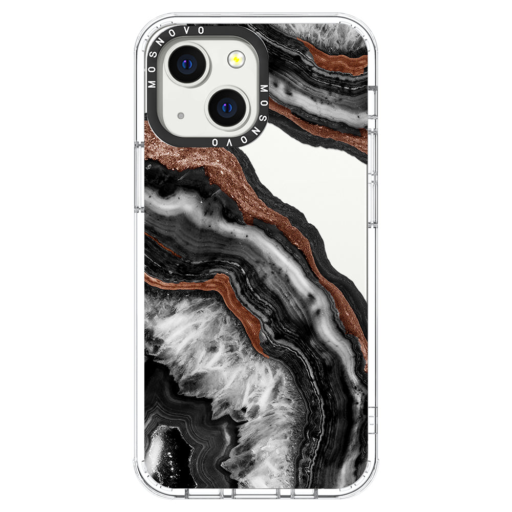 Black Agate Phone Case - iPhone 13 Case - MOSNOVO