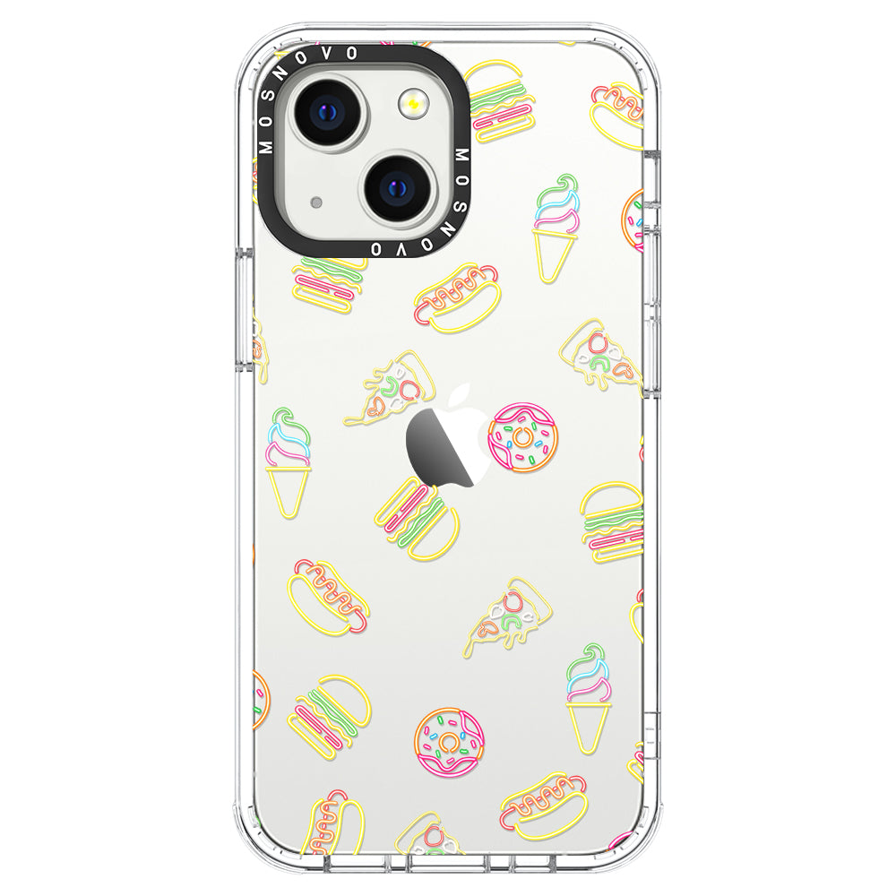 Neon Burgers Phone Case - iPhone 13 Case - MOSNOVO