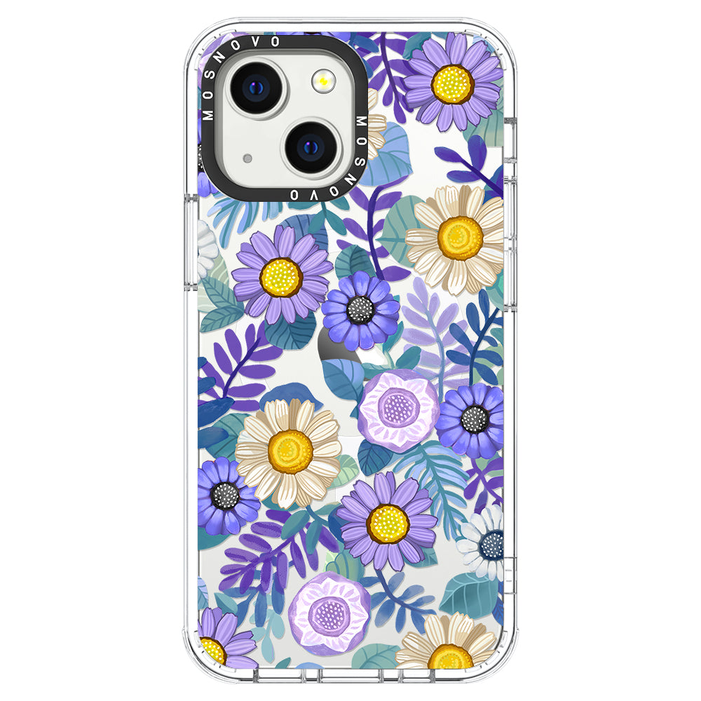 Purple Floral Phone Case - iPhone 13 Case - MOSNOVO