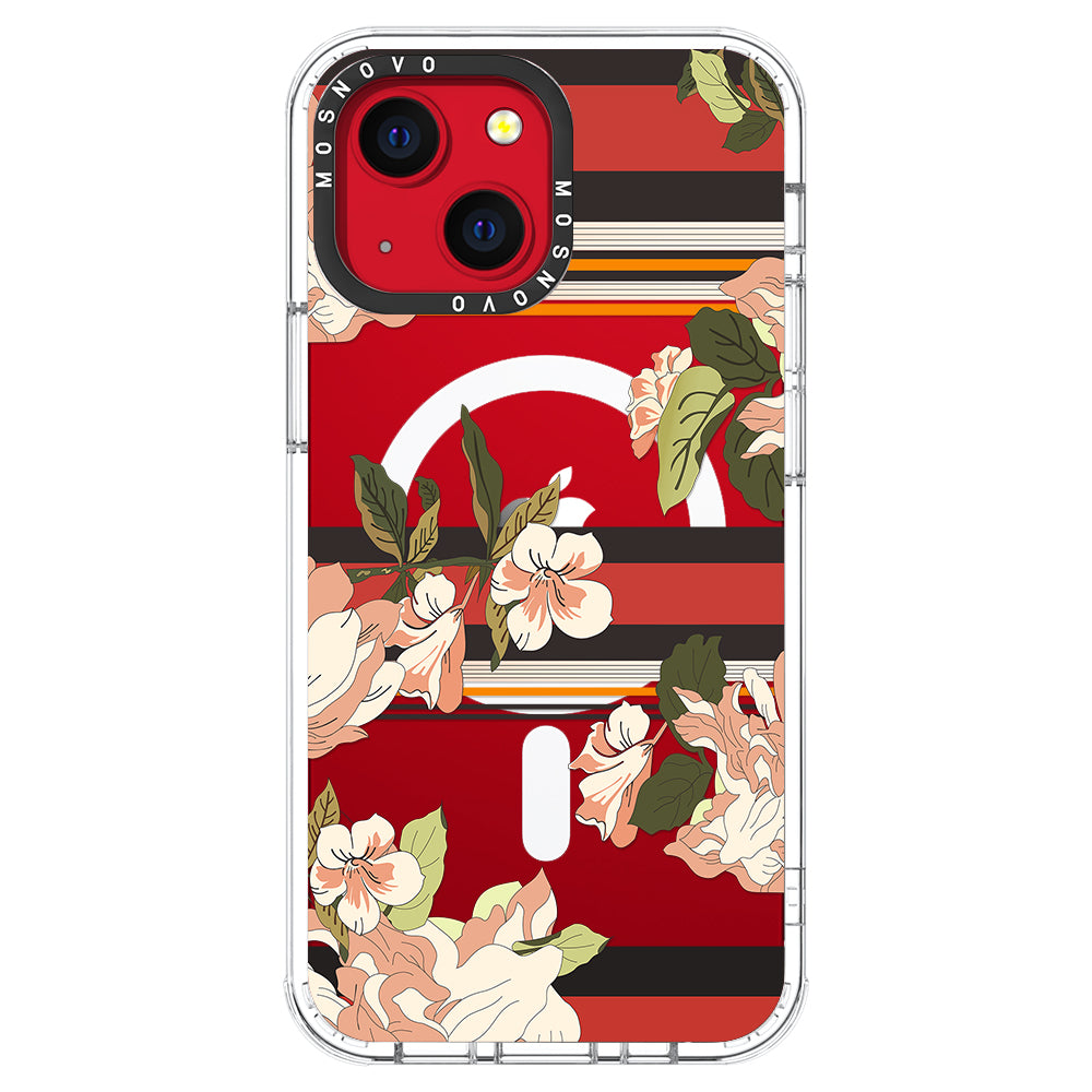 Classic Stripe Floral Phone Case - iPhone 13 Case - MOSNOVO